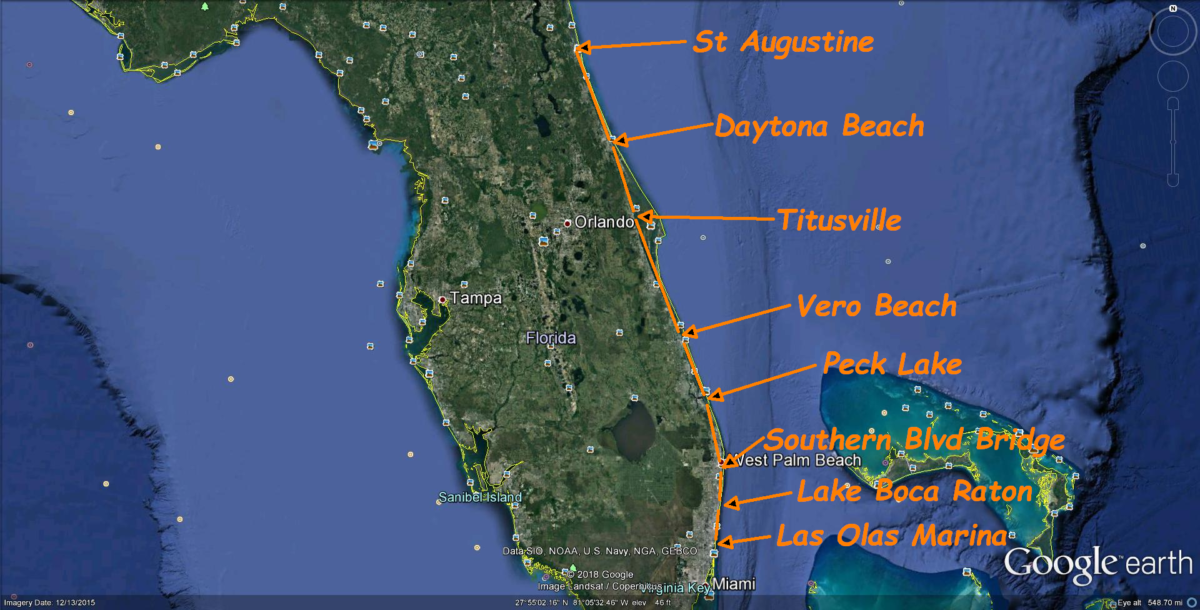 Places, Stories, and Thoughts of the Atlantic ICW Ft Lauderdale to St Augustine