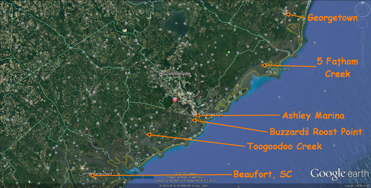 Places, Stories, and Thoughts of the Atlantic ICW Beaufort, SC to Georgetown, SC