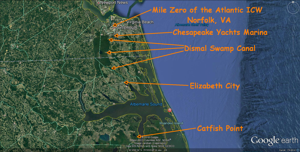 Places, Stories, and Thoughts of the Atlantic ICW Catfish Point, NC to Norfolk, VA (Mile Zero! Final ICW stats!)